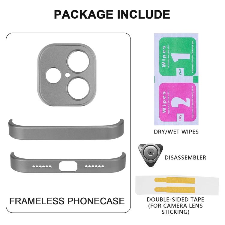 For iPhone 17 Ultra-thin Frameless Titanium Alloy Four Corner Shockproof Phone Case
