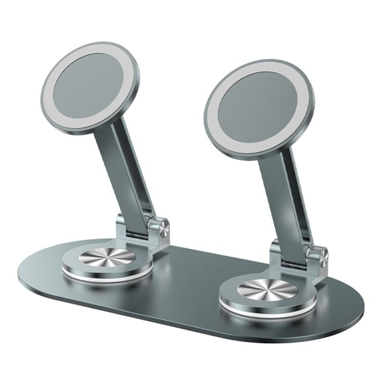 CX-3 360 Degree Rotatable Aluminum Alloy Holder Adjustable Angle Dual Head Magnetic Phone Stand