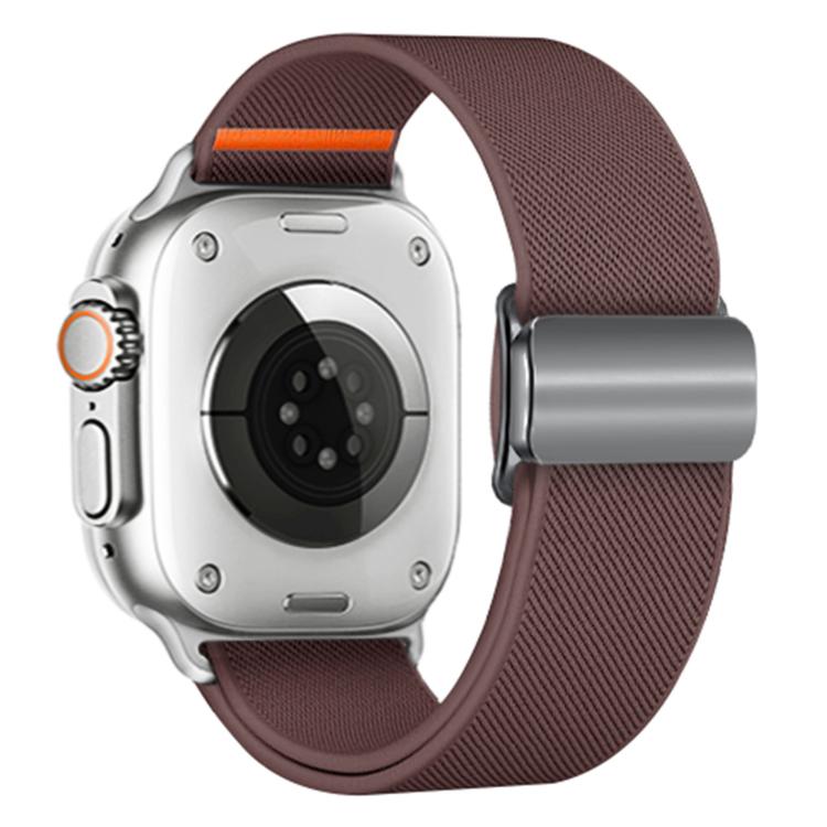 For Apple Watch 42mm / 41mm / 40mm / 38mm Titanium Magnetic Buckle Elastic Nylon Watch Band