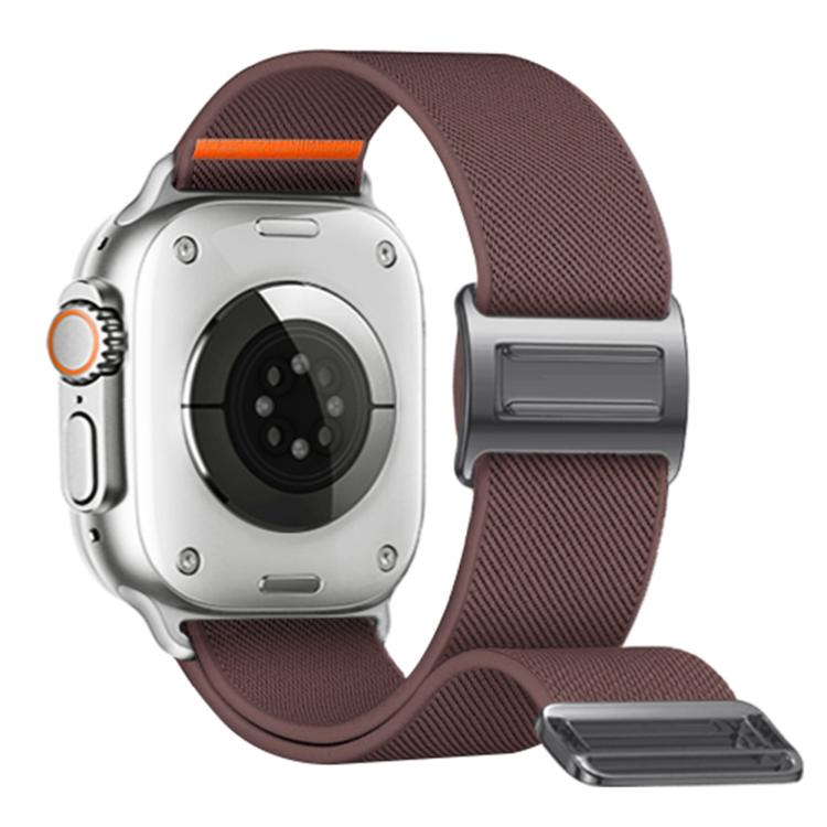 For Apple Watch 42mm / 41mm / 40mm / 38mm Titanium Magnetic Buckle Elastic Nylon Watch Band