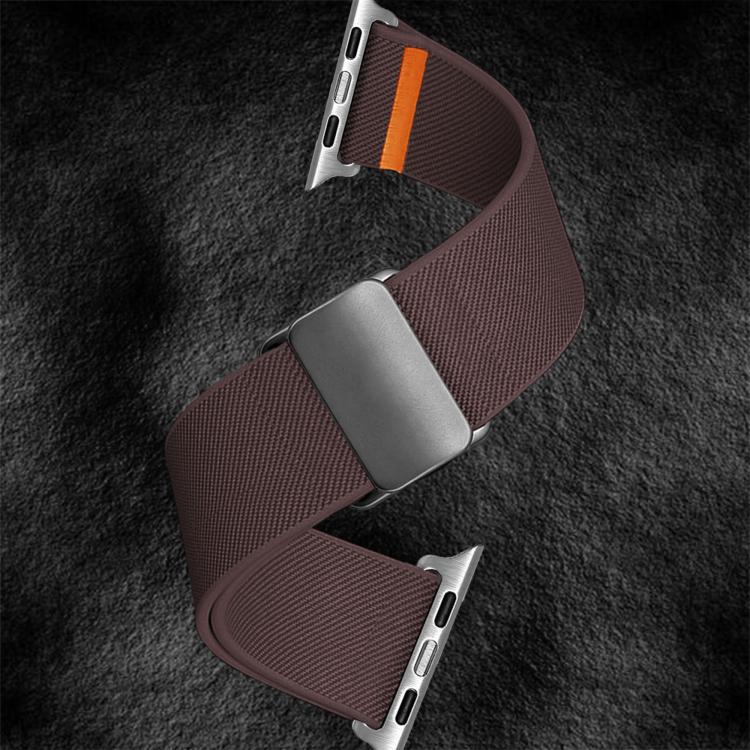 For Apple Watch 42mm / 41mm / 40mm / 38mm Titanium Magnetic Buckle Elastic Nylon Watch Band