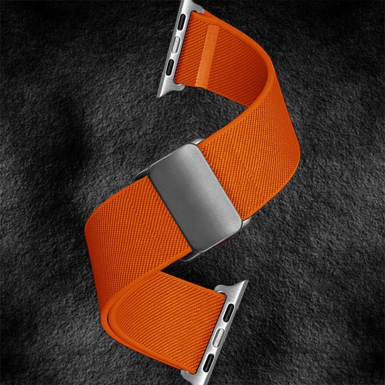 For Apple Watch 42mm / 41mm / 40mm / 38mm Titanium Magnetic Buckle Elastic Nylon Watch Band