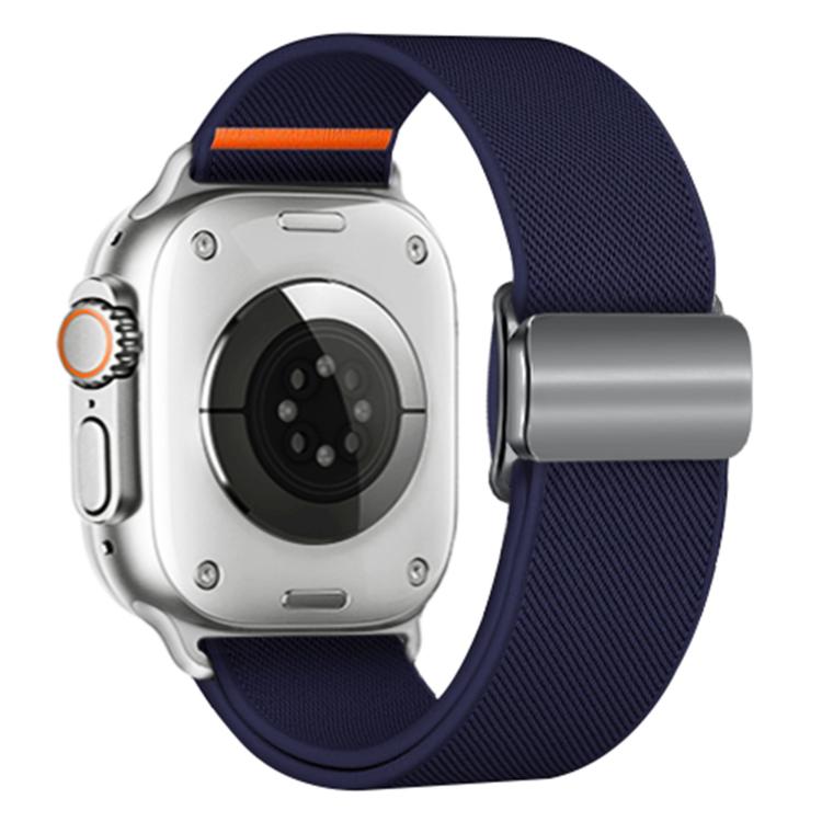 For Apple Watch 42mm / 41mm / 40mm / 38mm Titanium Magnetic Buckle Elastic Nylon Watch Band