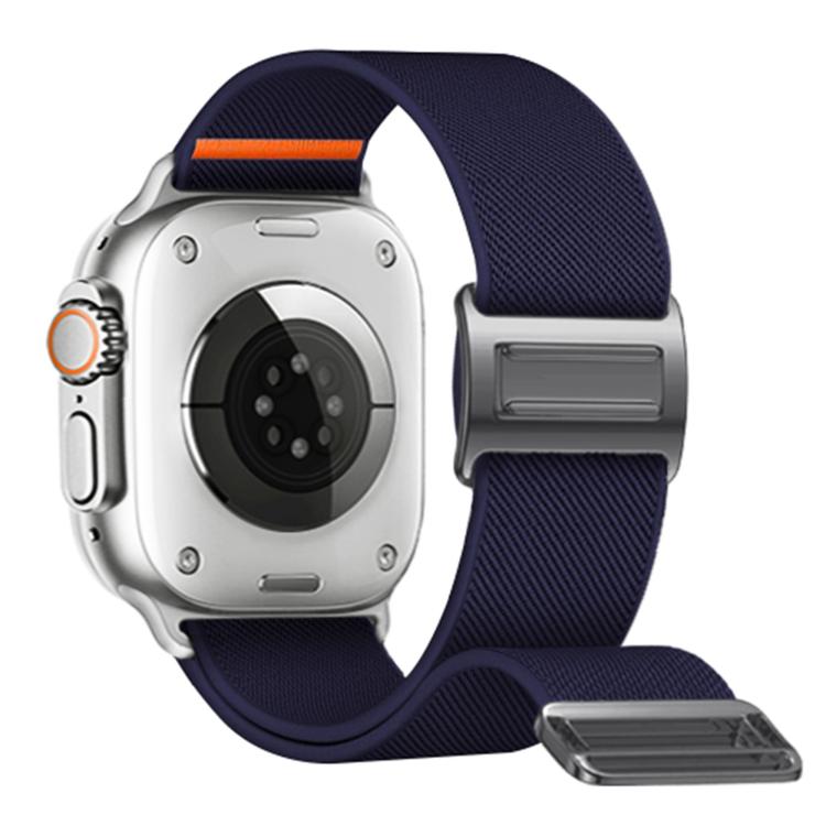 For Apple Watch 42mm / 41mm / 40mm / 38mm Titanium Magnetic Buckle Elastic Nylon Watch Band