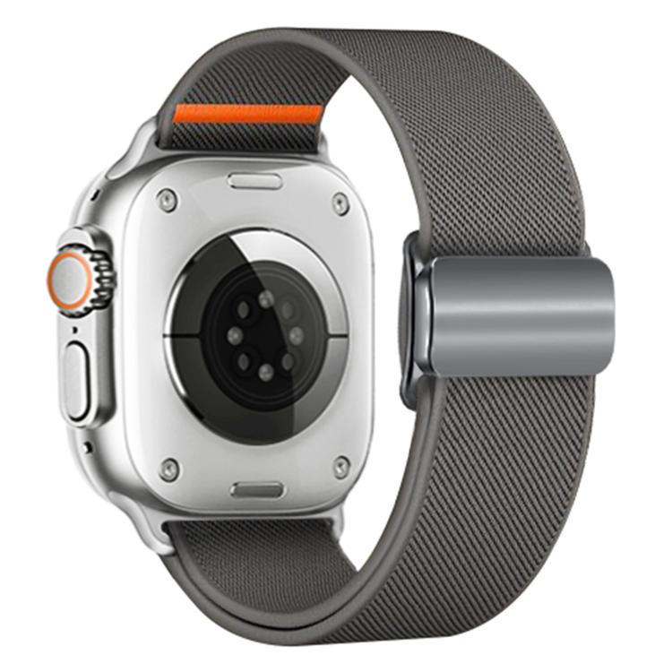 For Apple Watch 42mm / 41mm / 40mm / 38mm Titanium Magnetic Buckle Elastic Nylon Watch Band
