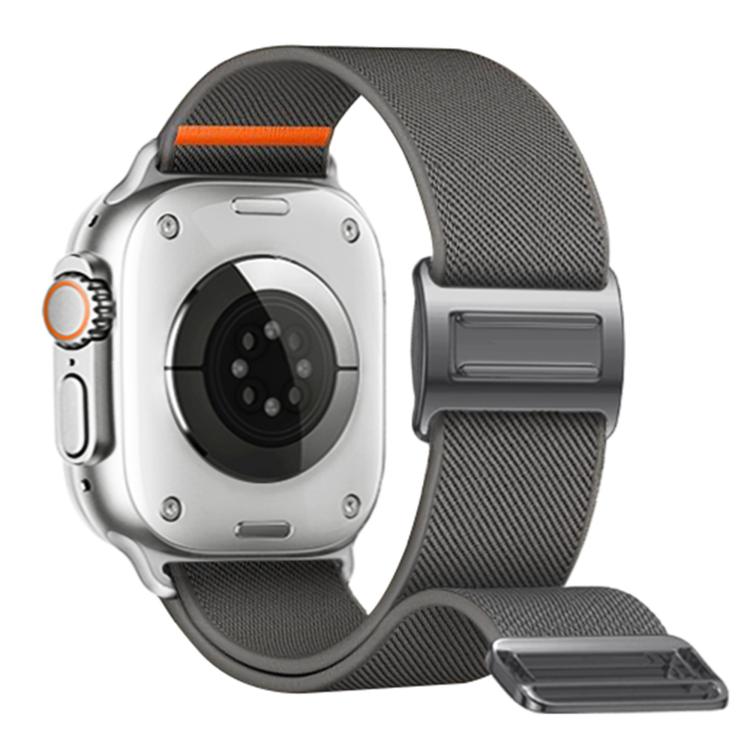 For Apple Watch 42mm / 41mm / 40mm / 38mm Titanium Magnetic Buckle Elastic Nylon Watch Band