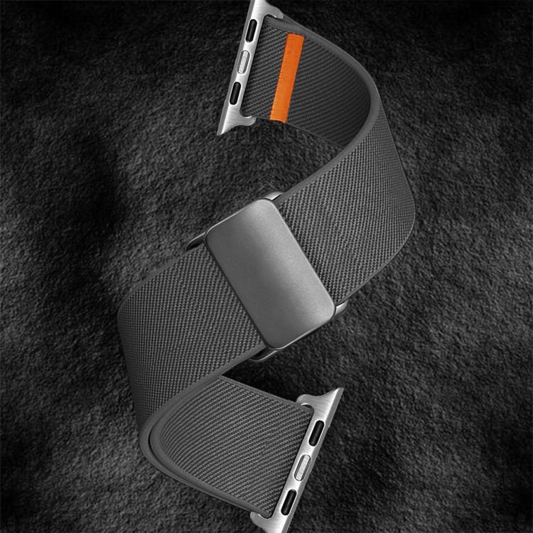 For Apple Watch 42mm / 41mm / 40mm / 38mm Titanium Magnetic Buckle Elastic Nylon Watch Band