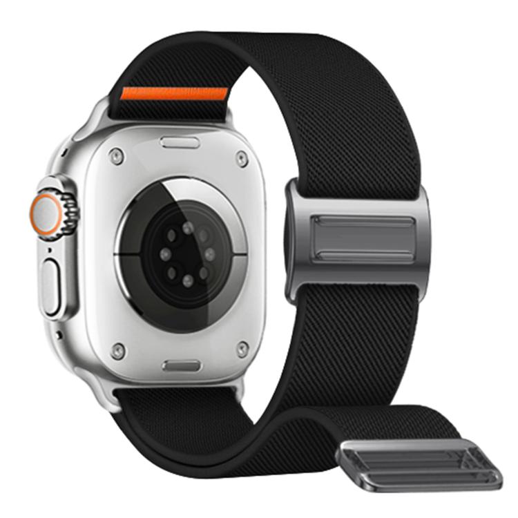 For Apple Watch 42mm / 41mm / 40mm / 38mm Titanium Magnetic Buckle Elastic Nylon Watch Band