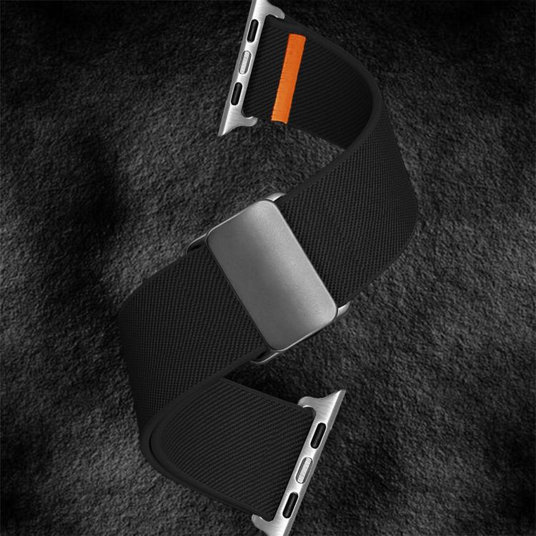 For Apple Watch 42mm / 41mm / 40mm / 38mm Titanium Magnetic Buckle Elastic Nylon Watch Band
