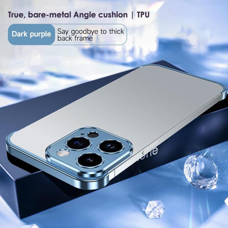 For iPhone 16 Pro Max Ultra-thin Frameless Titanium Alloy Four Corner Shockproof Phone Case
