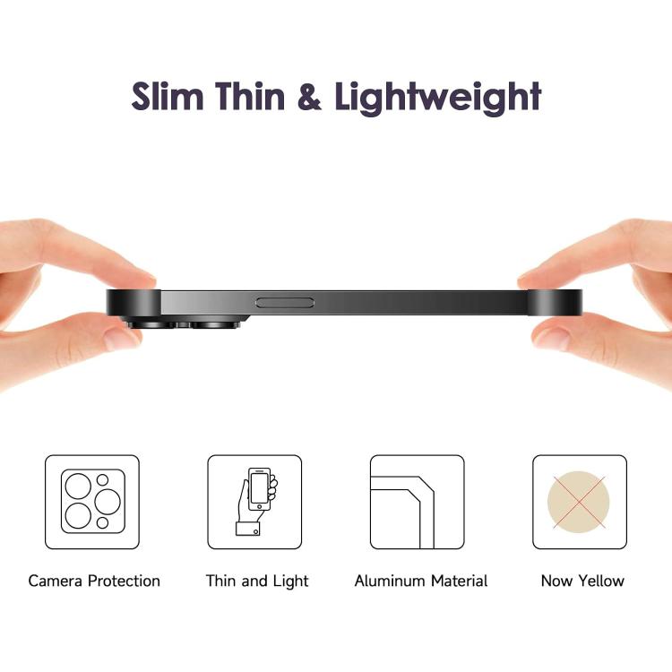 For iPhone 16 Pro Max Ultra-thin Frameless Titanium Alloy Four Corner Shockproof Phone Case