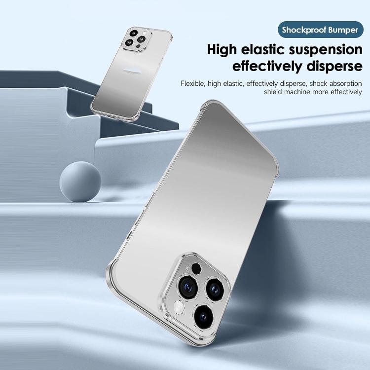 For iPhone 16 Pro Max Ultra-thin Frameless Titanium Alloy Four Corner Shockproof Phone Case