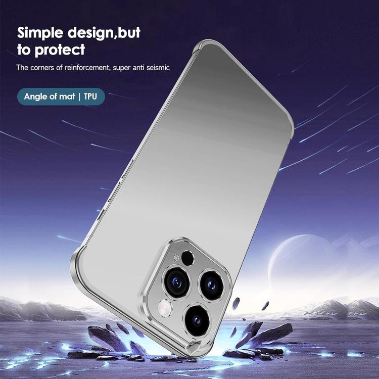 For iPhone 16 Pro Max Ultra-thin Frameless Titanium Alloy Four Corner Shockproof Phone Case