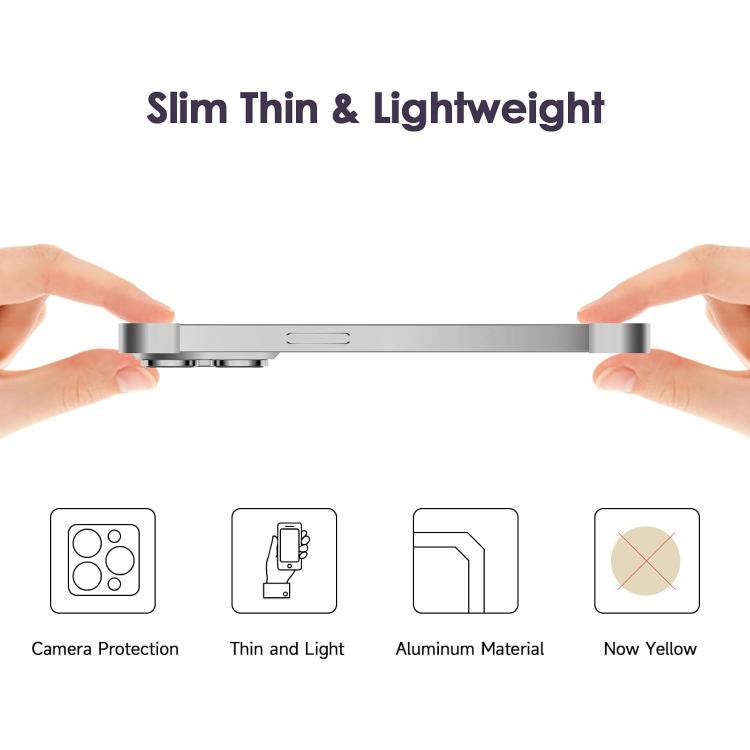 For iPhone 16 Pro Max Ultra-thin Frameless Titanium Alloy Four Corner Shockproof Phone Case