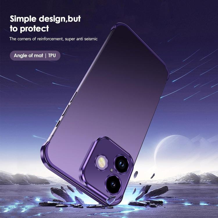 For iPhone 16 Ultra-thin Frameless Titanium Alloy Four Corner Shockproof Phone Case
