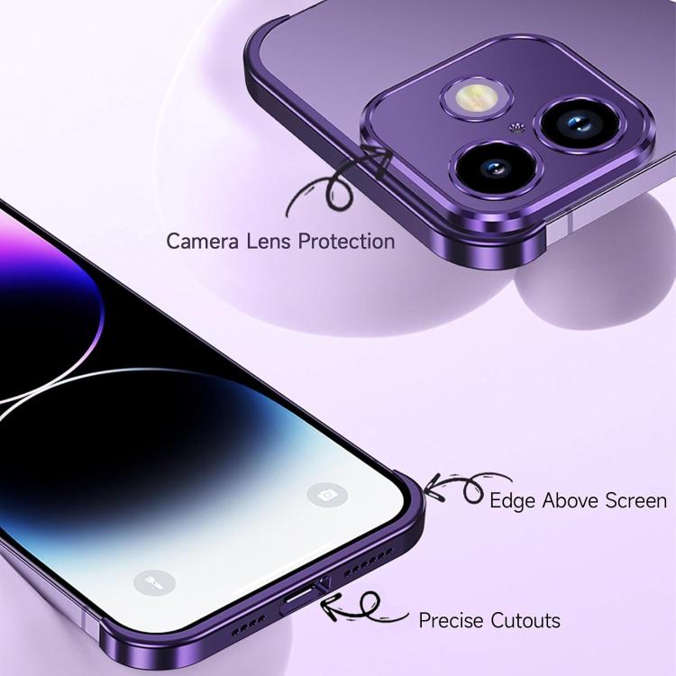 For iPhone 16 Ultra-thin Frameless Titanium Alloy Four Corner Shockproof Phone Case