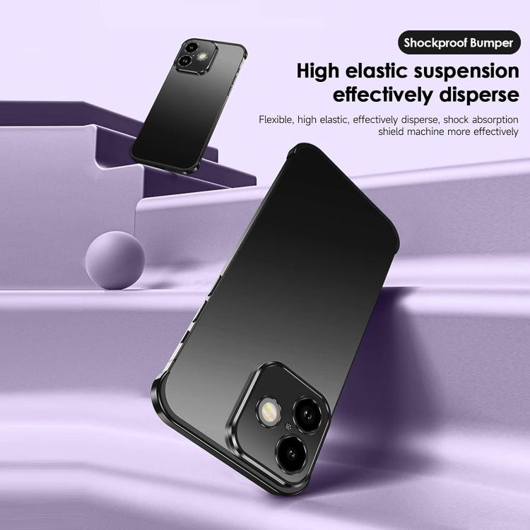 For iPhone 16 Ultra-thin Frameless Titanium Alloy Four Corner Shockproof Phone Case