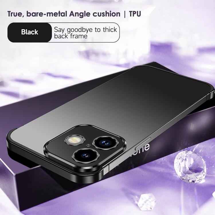 For iPhone 16 Ultra-thin Frameless Titanium Alloy Four Corner Shockproof Phone Case