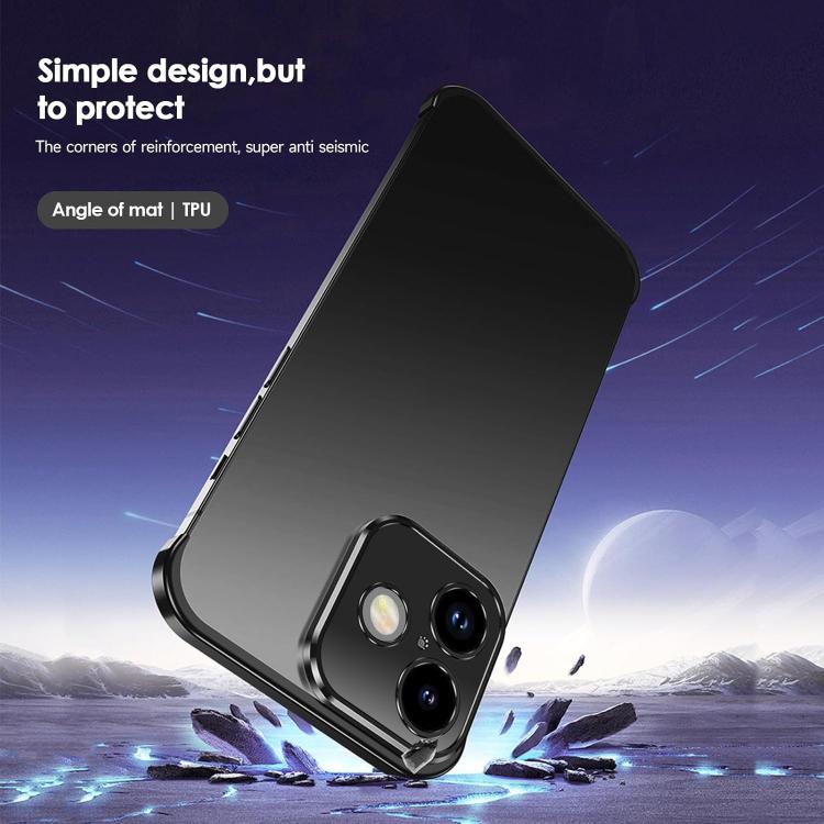 For iPhone 16 Ultra-thin Frameless Titanium Alloy Four Corner Shockproof Phone Case