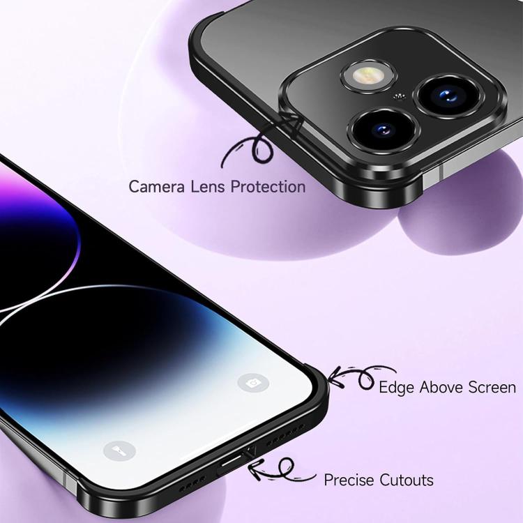 For iPhone 16 Ultra-thin Frameless Titanium Alloy Four Corner Shockproof Phone Case