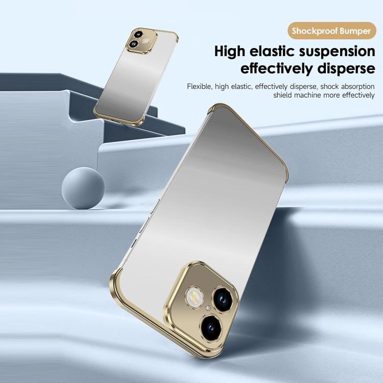For iPhone 16 Ultra-thin Frameless Titanium Alloy Four Corner Shockproof Phone Case