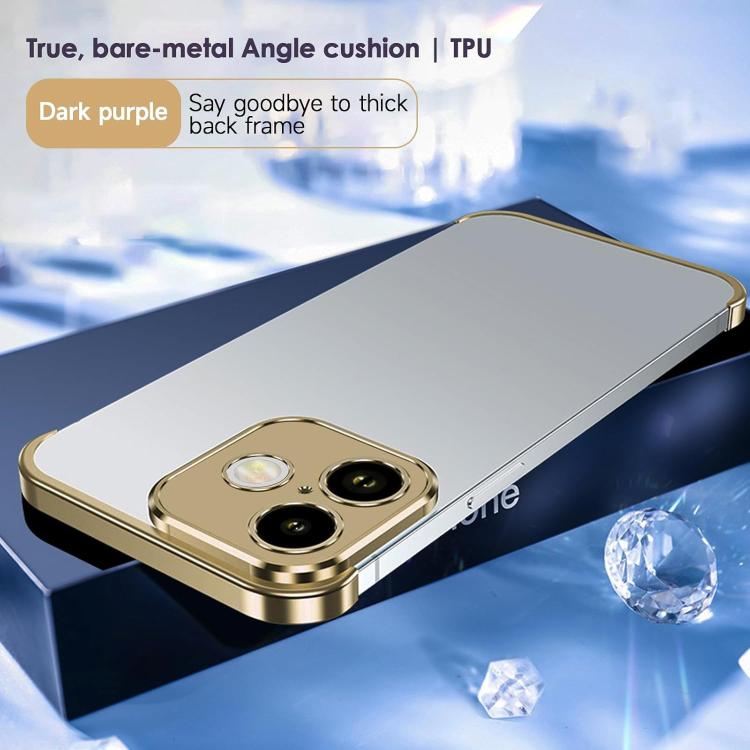 For iPhone 16 Ultra-thin Frameless Titanium Alloy Four Corner Shockproof Phone Case