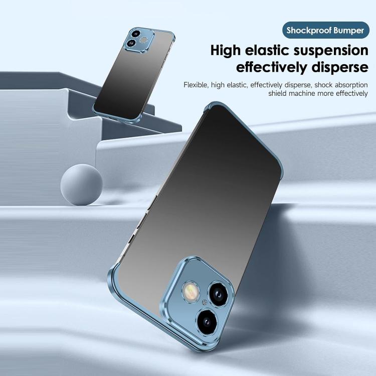 For iPhone 16 Plus Ultra-thin Frameless Titanium Alloy Four Corner Shockproof Phone Case