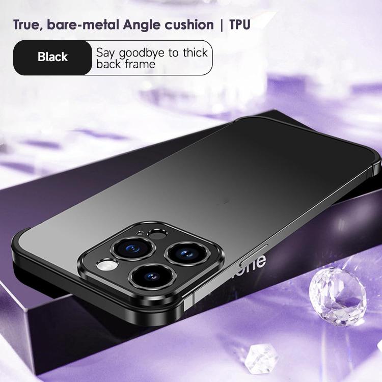 For iPhone 16 Plus Ultra-thin Frameless Titanium Alloy Four Corner Shockproof Phone Case