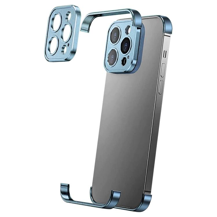 For iPhone 14 Pro Max Ultra-thin Frameless Titanium Alloy Four Corner Shockproof Phone Case
