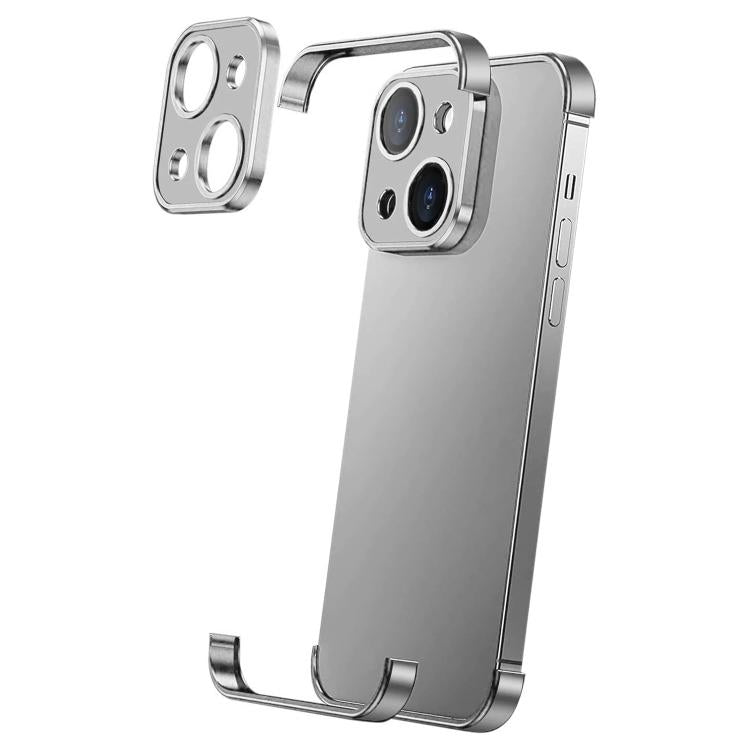 For iPhone 14 Ultra-thin Frameless Titanium Alloy Four Corner Shockproof Phone Case