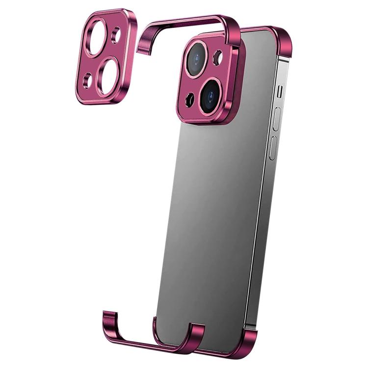 For iPhone 14 Ultra-thin Frameless Titanium Alloy Four Corner Shockproof Phone Case