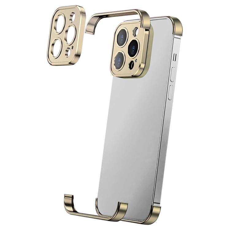 For iPhone 13 Pro Ultra-thin Frameless Titanium Alloy Four Corner Shockproof Phone Case