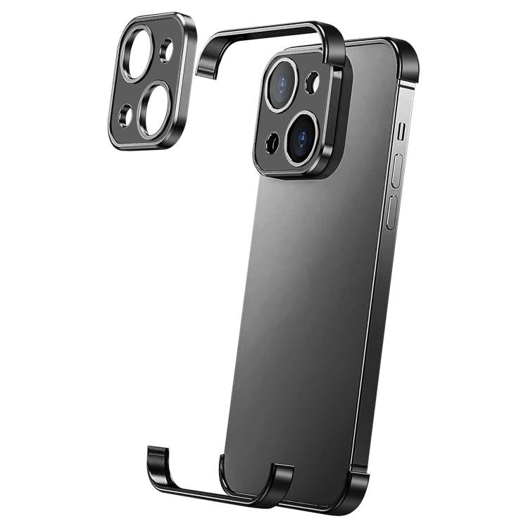 For iPhone 13 Ultra-thin Frameless Titanium Alloy Four Corner Shockproof Phone Case