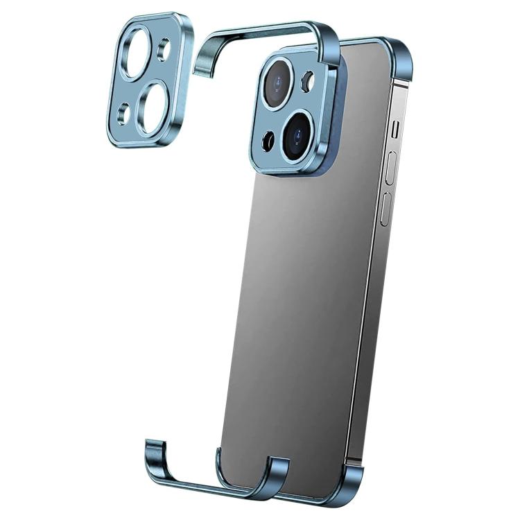For iPhone 15 Plus Ultra-thin Frameless Titanium Alloy Four Corner Shockproof Phone Case