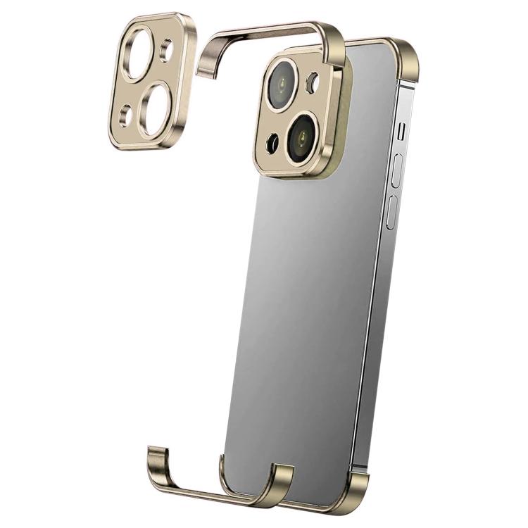 For iPhone 15 Ultra-thin Frameless Titanium Alloy Four Corner Shockproof Phone Case