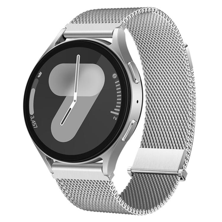 20mm Press Clasp Two Sections Dual Magnetic Milanese Stainless Steel Watch Band