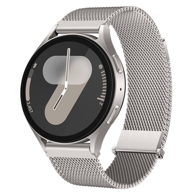 20mm Press Clasp Two Sections Dual Magnetic Milanese Stainless Steel Watch Band