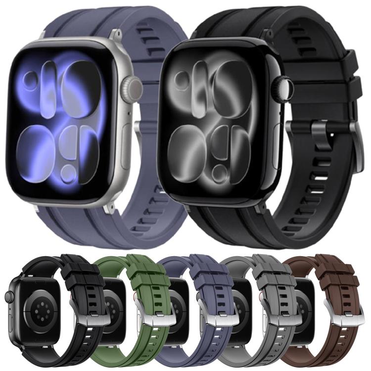 For Apple Watch 46mm / 49mm / 45mm / 44mm Extraordinary Exploration FKM Fluororubber Watch Band