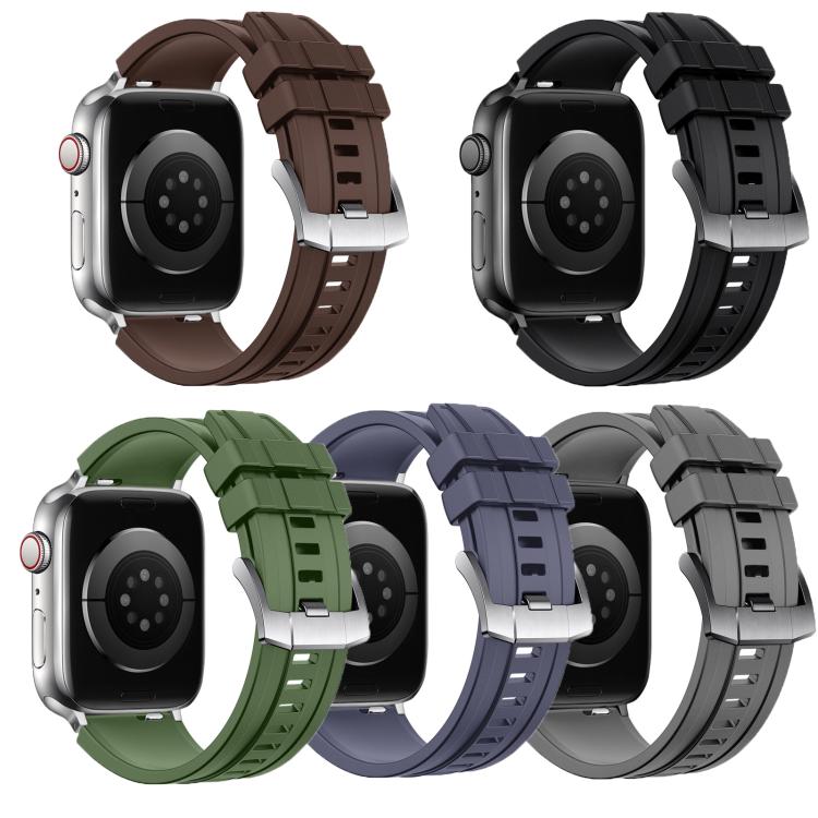 For Apple Watch 46mm / 49mm / 45mm / 44mm Extraordinary Exploration FKM Fluororubber Watch Band