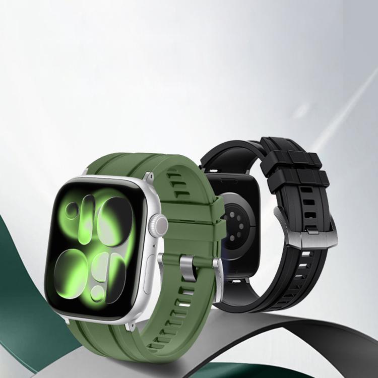 For Apple Watch 46mm / 49mm / 45mm / 44mm Extraordinary Exploration FKM Fluororubber Watch Band