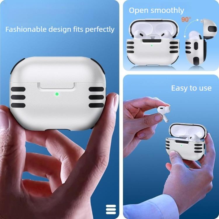 For AirPods Pro 2 Full Coverage Airbag Shockproof Protective Cover with Lanyard Ring
