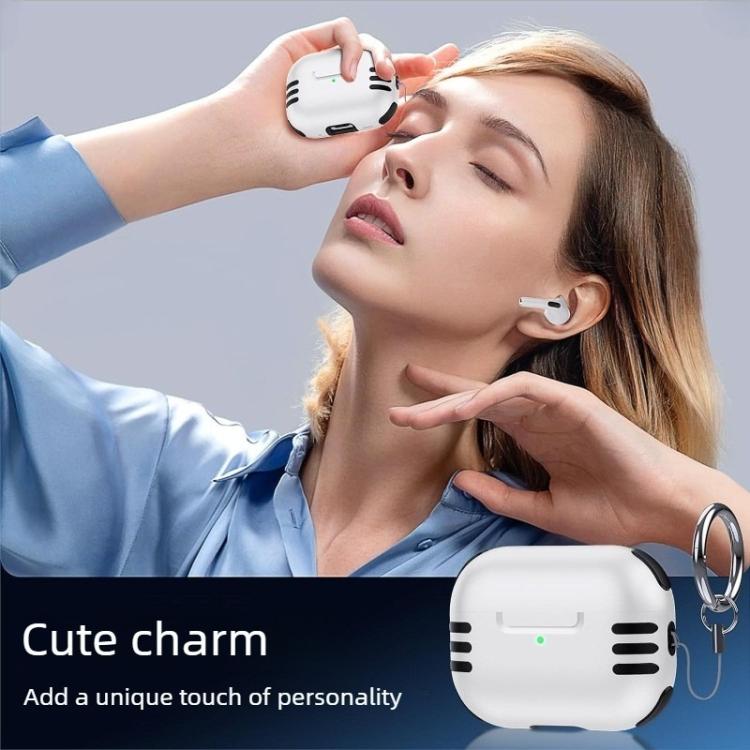 For AirPods Pro 2 Full Coverage Airbag Shockproof Protective Cover with Lanyard Ring