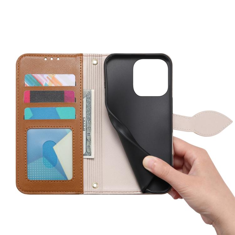 For  Oneplus 15 Leaf Buckle Zipper Wallet Leather Phone Case with Strap
