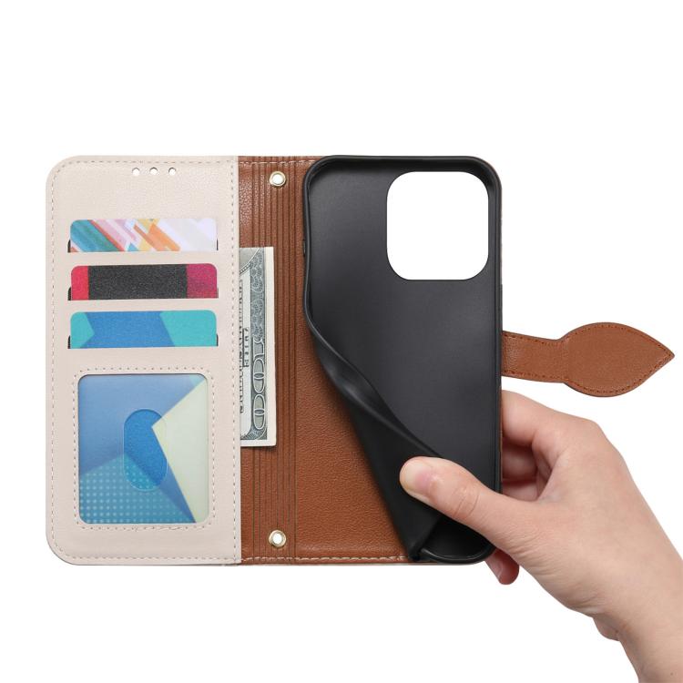 For  Oneplus 15 Leaf Buckle Zipper Wallet Leather Phone Case with Strap