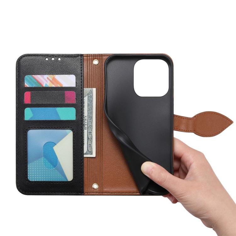 For  Oneplus 15 Leaf Buckle Zipper Wallet Leather Phone Case with Strap