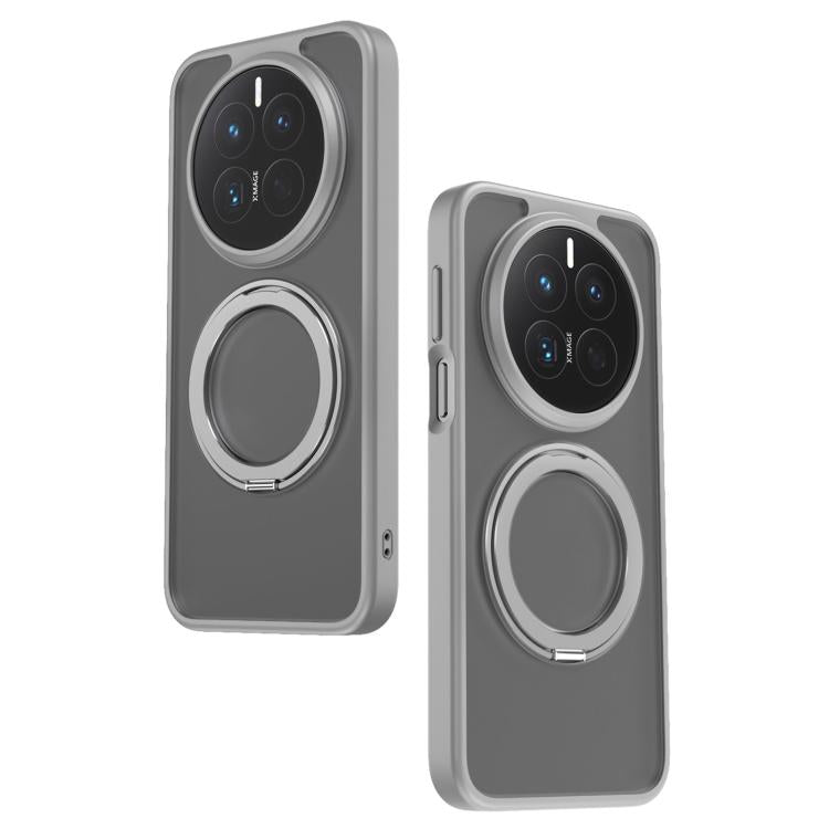 For Huawei Mate 80 Pro Frosted Magnetic 360 Rotating Holder Phone Case