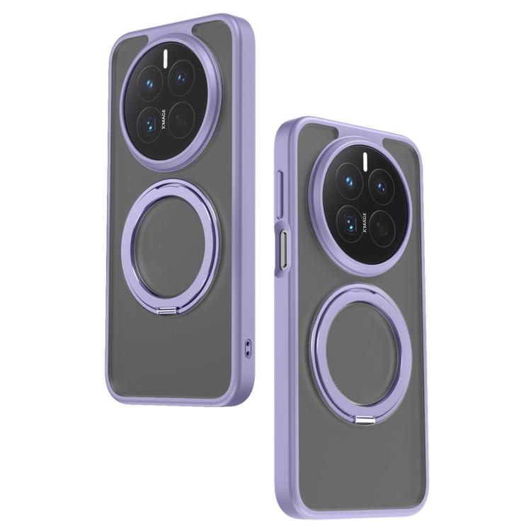 For Huawei Mate 80 Pro Frosted Magnetic 360 Rotating Holder Phone Case