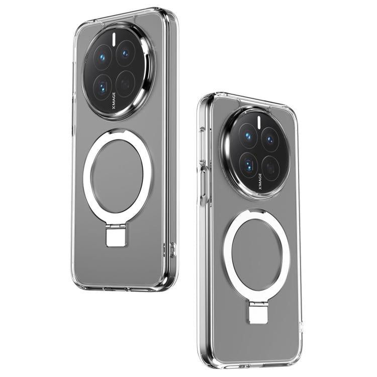 For Huawei Mate 80 Pro Magnetic Round Holder PC Hybrid TPU Phone Case