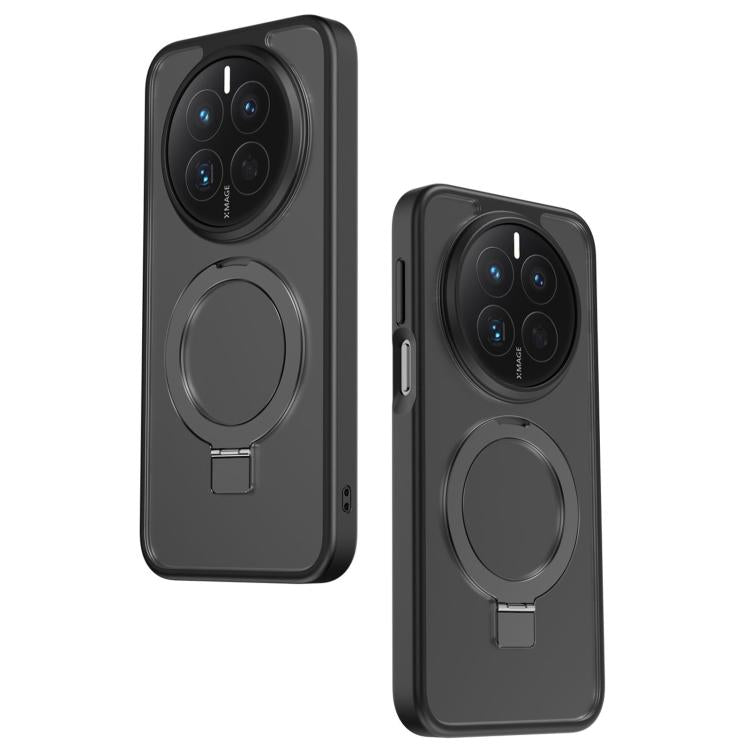 For Huawei Mate 80 Magnetic Round Holder PC Hybrid TPU Phone Case