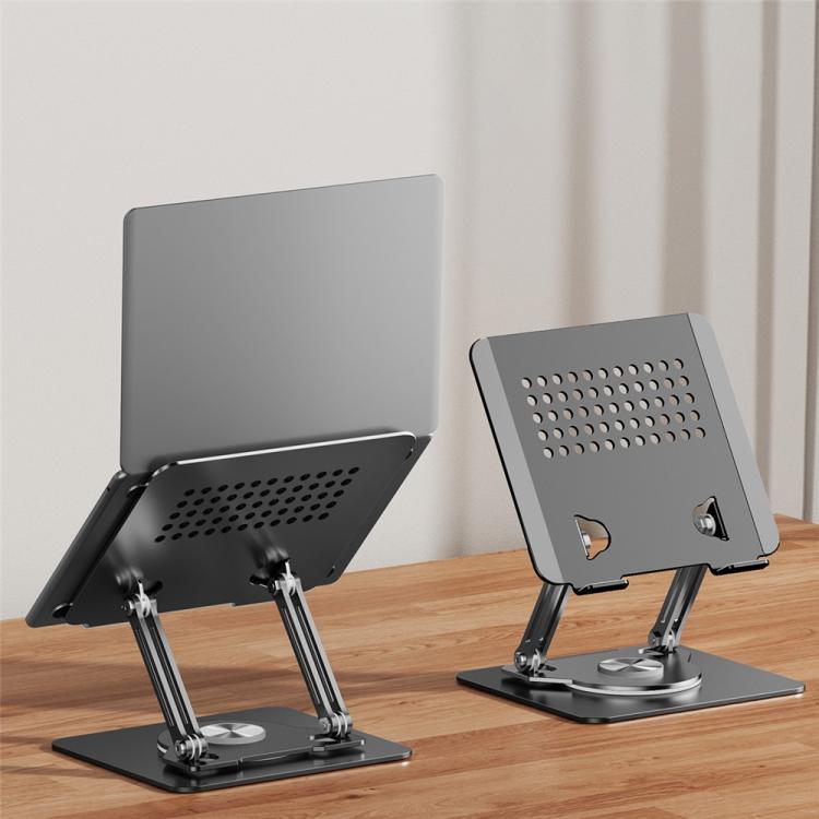 0032 For Laptop / Tablet Rotating Stand Adjustable Height Angle Metal Desk Cooling Rack